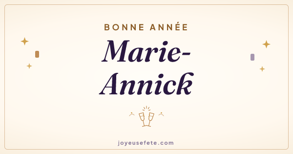 Image « Bonne année Marie-Annick » au format large