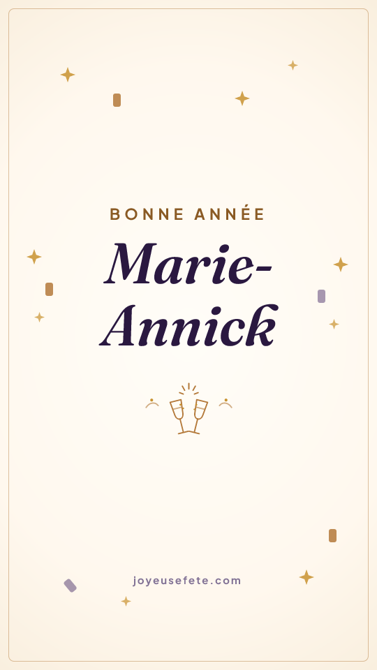 Image « Bonne année Marie-Annick » au format story
