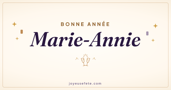 Image « Bonne année Marie-Annie » au format large