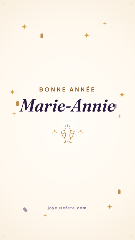 Image « Bonne année Marie-Annie » au format story