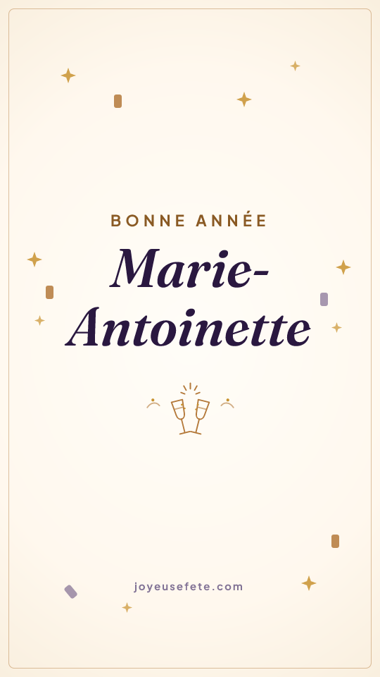 Image « Bonne année Marie-Antoinette » au format story