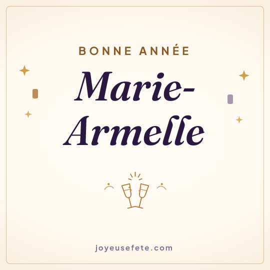 Image carrée « Bonne année Marie-Armelle » pour WhatsApp