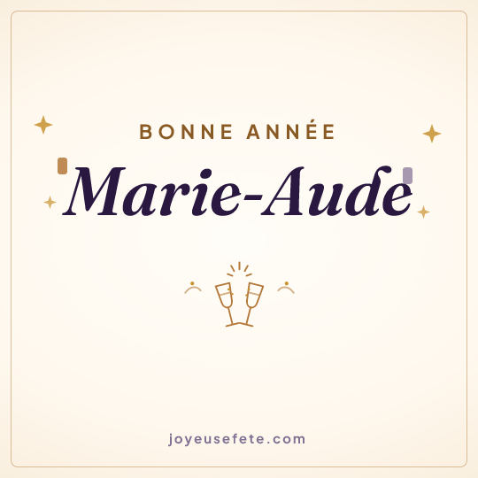 Image carrée « Bonne année Marie-Aude » pour WhatsApp
