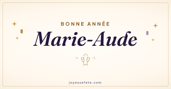 Image « Bonne année Marie-Aude » au format large