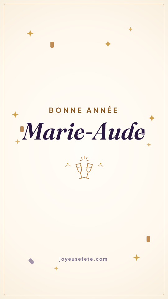 Image « Bonne année Marie-Aude » au format story