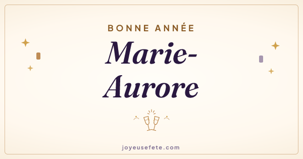 Image « Bonne année Marie-Aurore » au format large