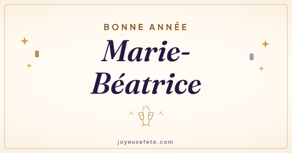 Image « Bonne année Marie-Béatrice » au format large