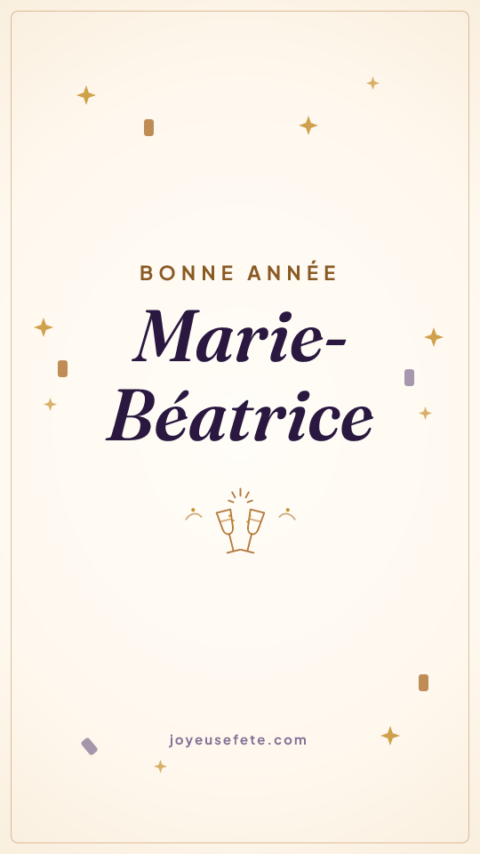 Image « Bonne année Marie-Béatrice » au format story