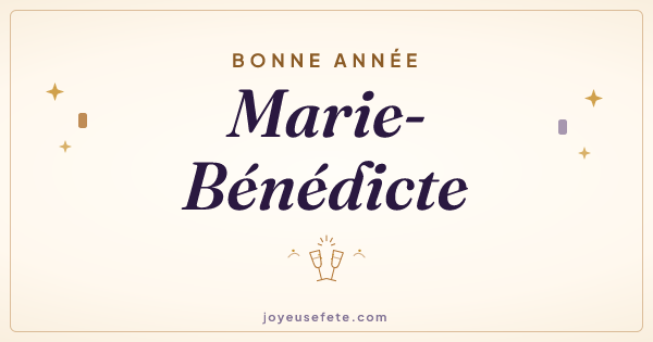 Image « Bonne année Marie-Bénédicte » au format large