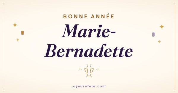Image « Bonne année Marie-Bernadette » au format large