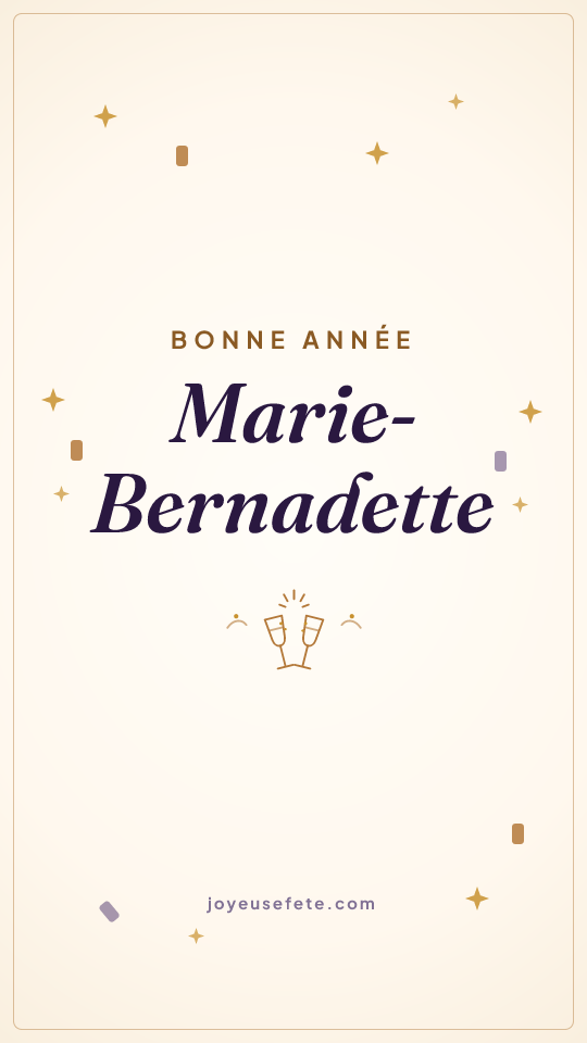 Image « Bonne année Marie-Bernadette » au format story