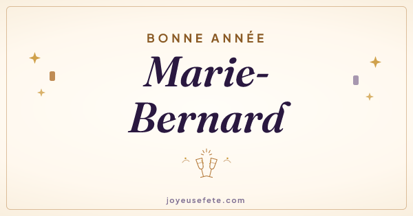 Image « Bonne année Marie-Bernard » au format large