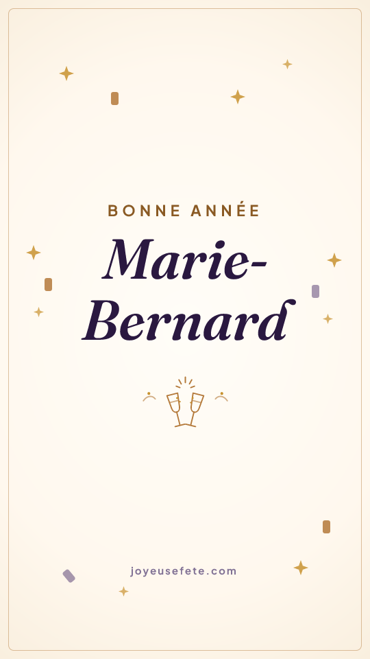 Image « Bonne année Marie-Bernard » au format story