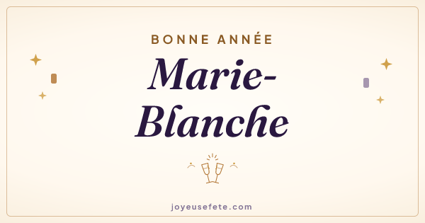Image « Bonne année Marie-Blanche » au format large