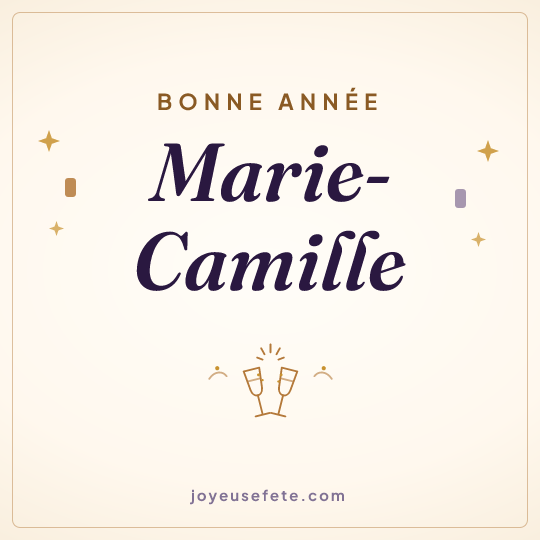 Image carrée « Bonne année Marie-Camille » pour WhatsApp