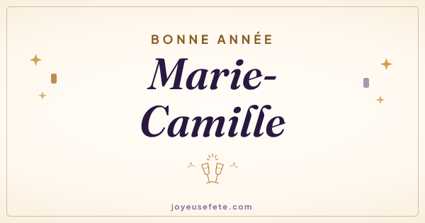 Image « Bonne année Marie-Camille » au format large