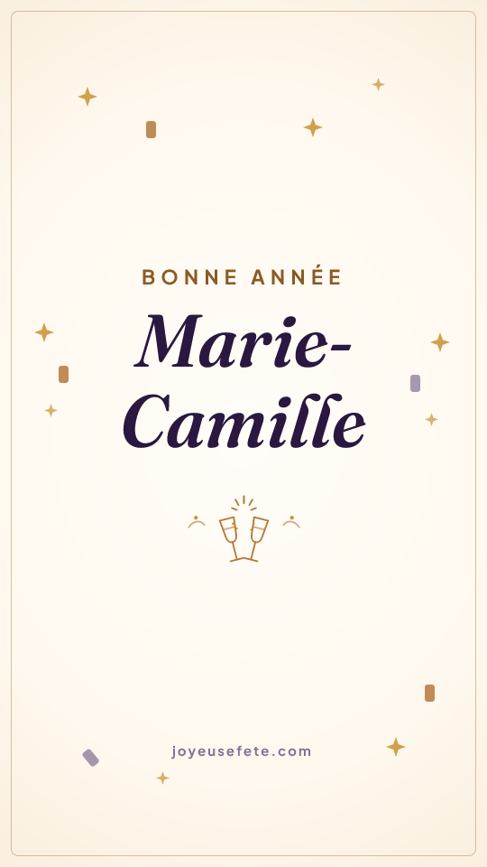Image « Bonne année Marie-Camille » au format story