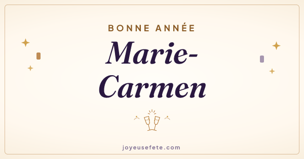 Image « Bonne année Marie-Carmen » au format large