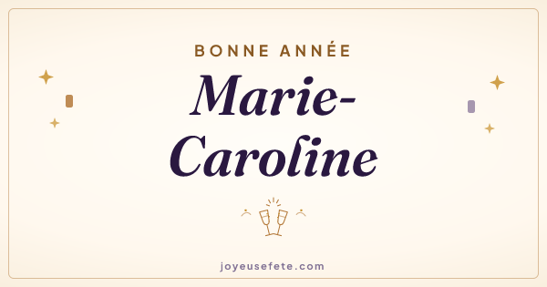 Image « Bonne année Marie-Caroline » au format large