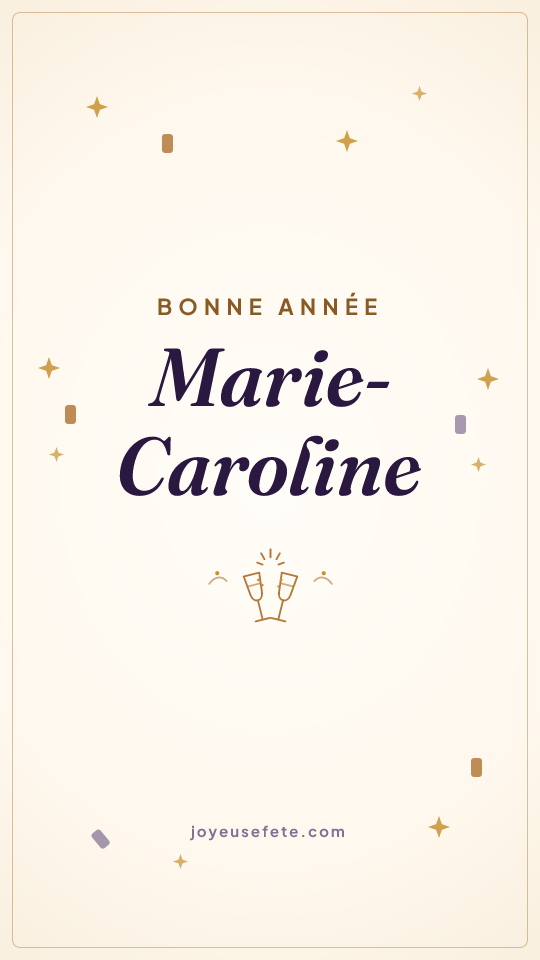 Image « Bonne année Marie-Caroline » au format story