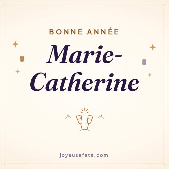 Image carrée « Bonne année Marie-Catherine » pour WhatsApp