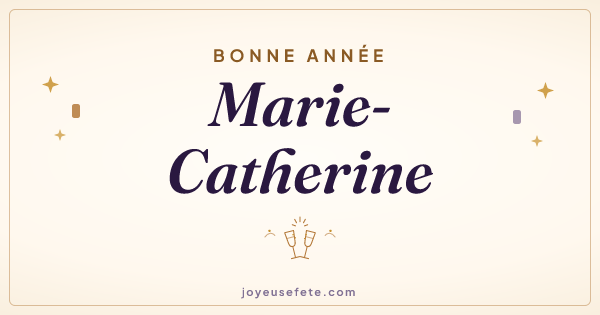 Image « Bonne année Marie-Catherine » au format large