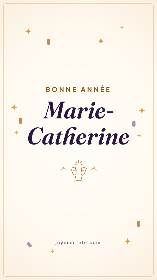 Image « Bonne année Marie-Catherine » au format story