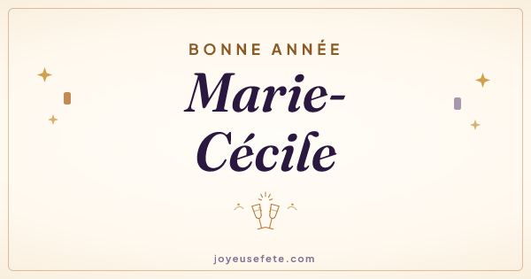 Image « Bonne année Marie-Cécile » au format large