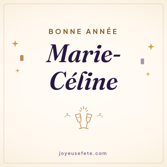 Image carrée « Bonne année Marie-Céline » pour WhatsApp