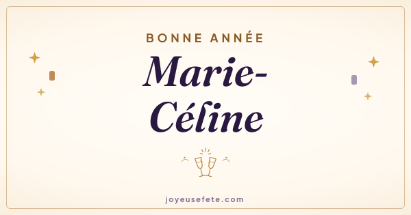Image « Bonne année Marie-Céline » au format large