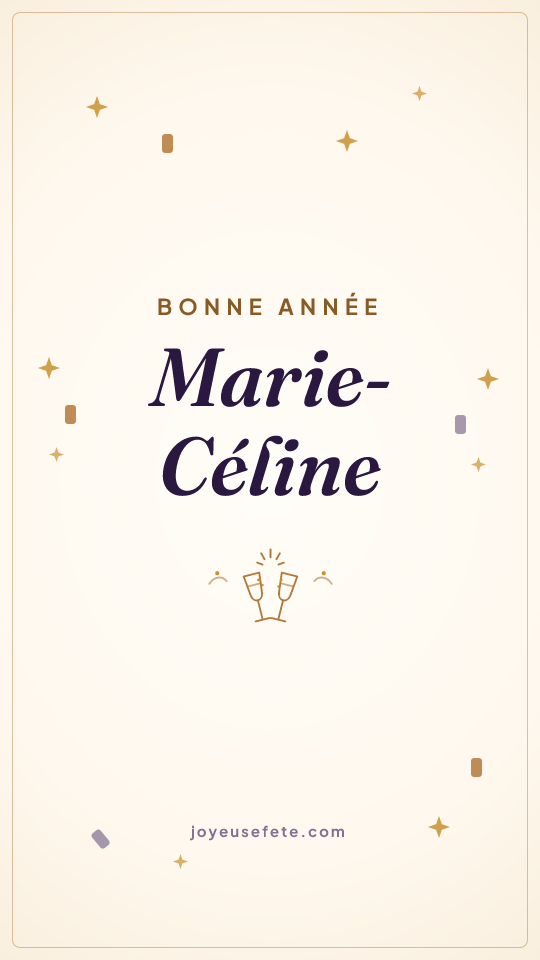 Image « Bonne année Marie-Céline » au format story