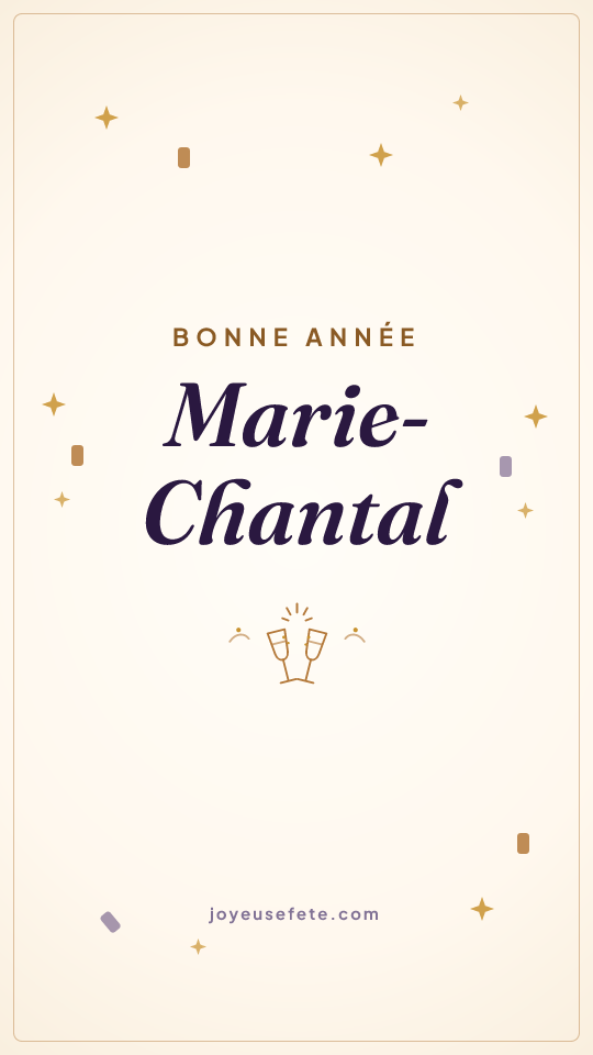 Image « Bonne année Marie-Chantal » au format story