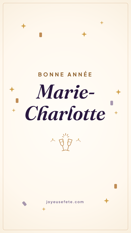 Image « Bonne année Marie-Charlotte » au format story