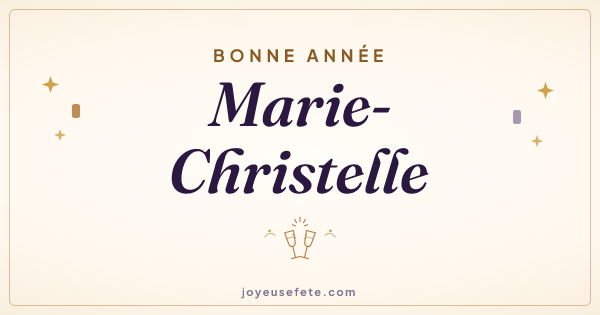 Image « Bonne année Marie-Christelle » au format large