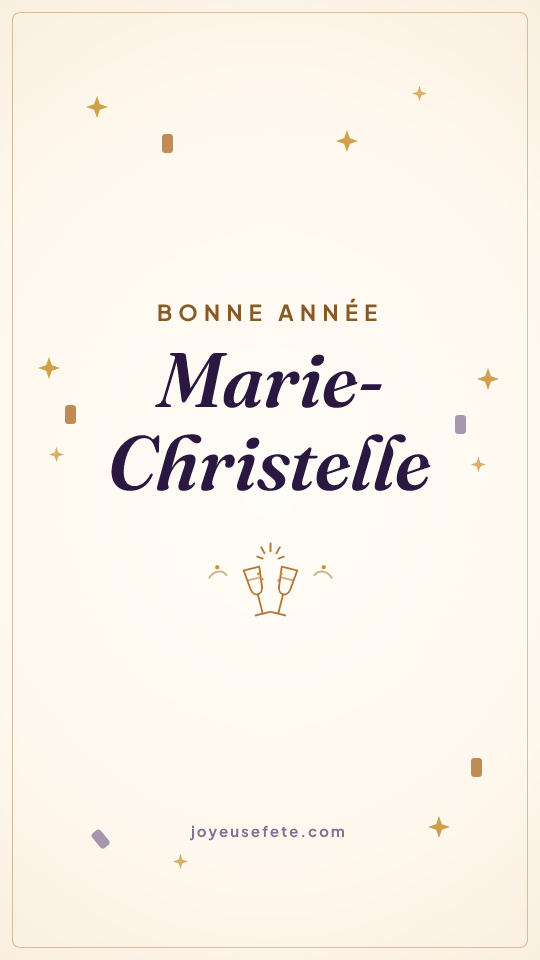 Image « Bonne année Marie-Christelle » au format story