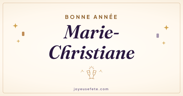 Image « Bonne année Marie-Christiane » au format large