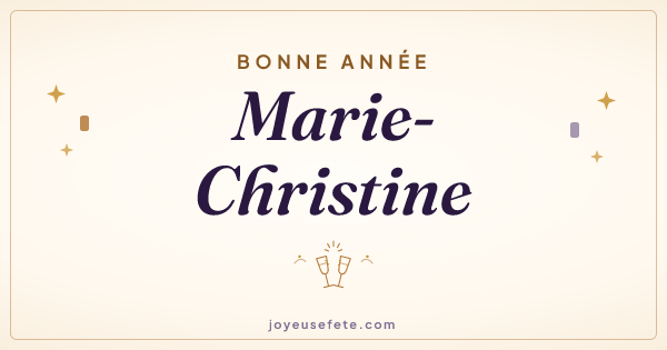 Image « Bonne année Marie-Christine » au format large
