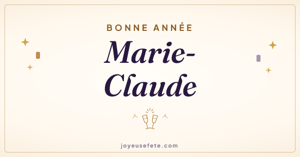 Image « Bonne année Marie-Claude » au format large