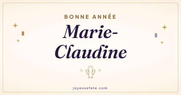 Image « Bonne année Marie-Claudine » au format large
