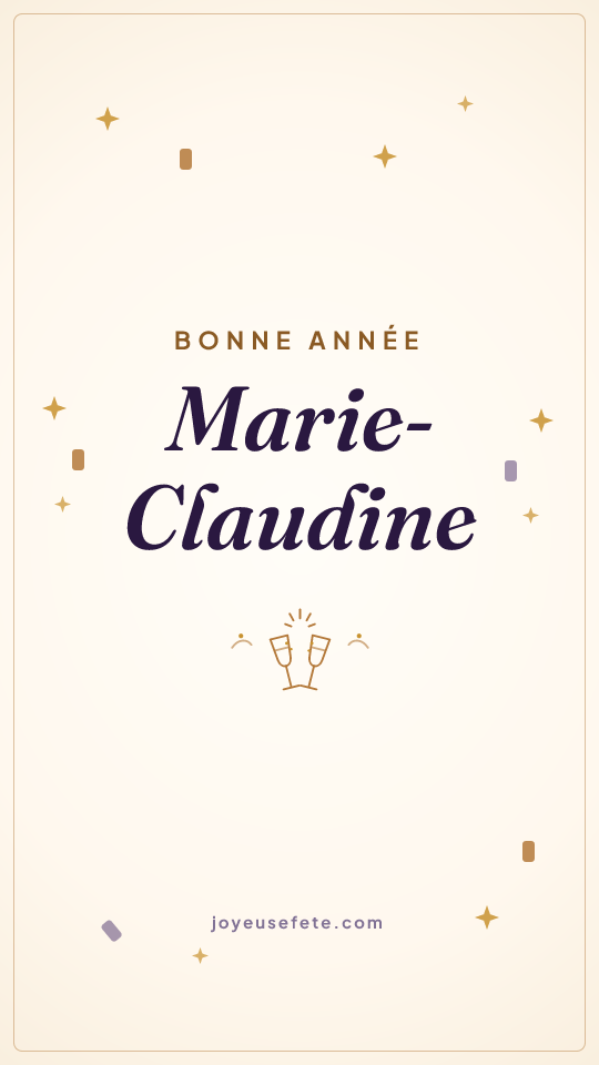 Image « Bonne année Marie-Claudine » au format story
