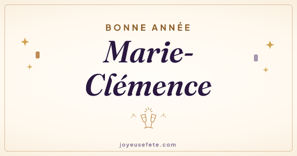 Image « Bonne année Marie-Clémence » au format large