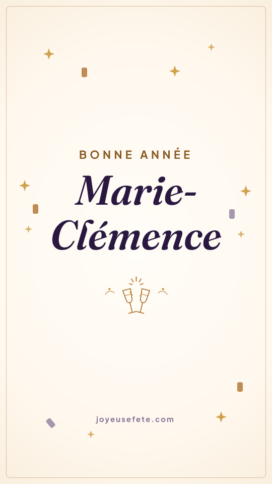 Image « Bonne année Marie-Clémence » au format story
