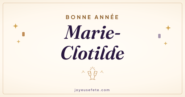 Image « Bonne année Marie-Clotilde » au format large