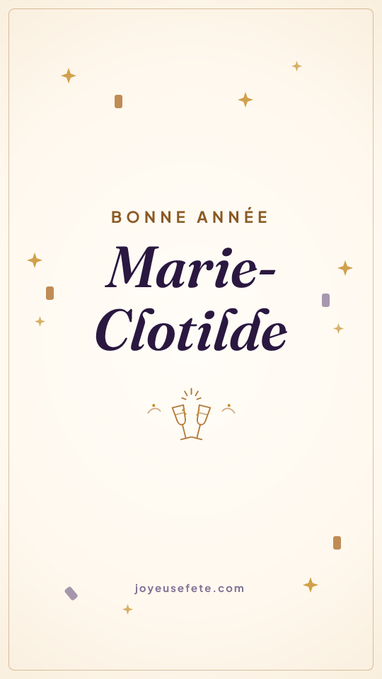 Image « Bonne année Marie-Clotilde » au format story