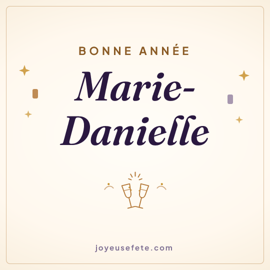 Image carrée « Bonne année Marie-Danielle » pour WhatsApp
