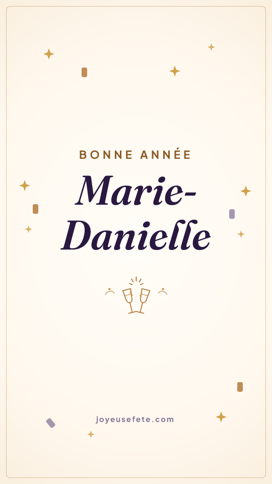 Image « Bonne année Marie-Danielle » au format story