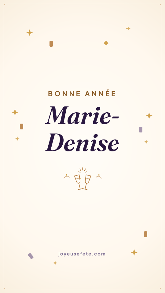 Image « Bonne année Marie-Denise » au format story