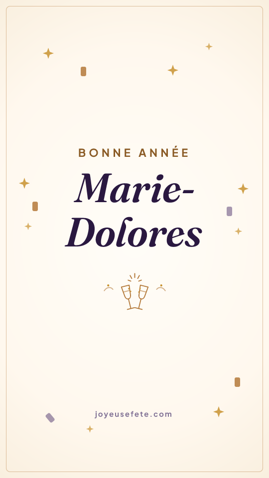 Image « Bonne année Marie-Dolores » au format story