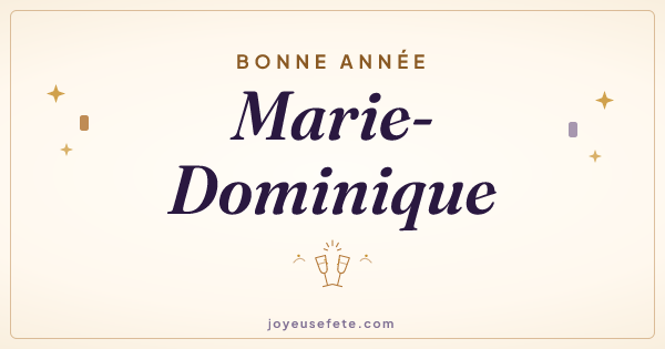 Image « Bonne année Marie-Dominique » au format large