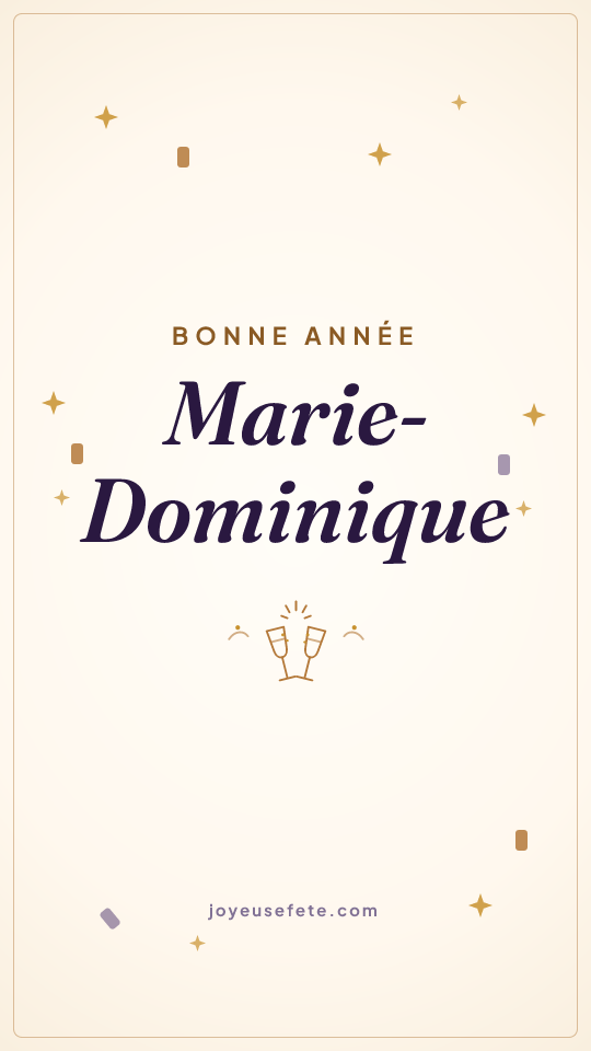 Image « Bonne année Marie-Dominique » au format story